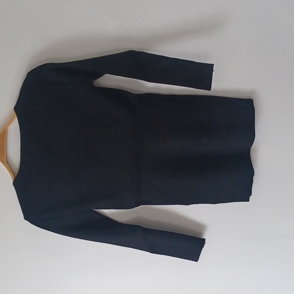 Ribbed Black Knit Ballet X Front Top CV200459 CARMEN Marc Valvo Stretchy - Picture 5 of 7